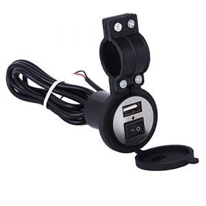 Bikes 12V Motorcycle Mobile Phone USB Charger Port Power Adapter Socket Waterproof Hot Black