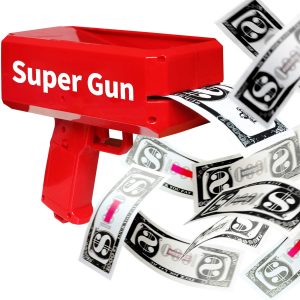Rain Money Gun Paper Playing Spray Money Toy Gun Red