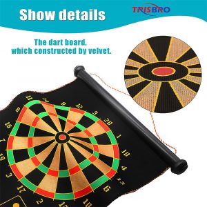 16″ Dart Board with 6 Darts and 1 Double Sided score Game Set