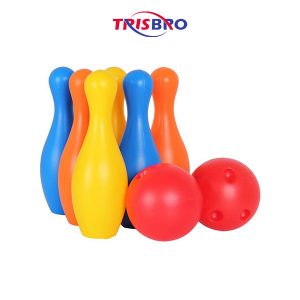 Bowling Set With 6 Mini Pins And Balls Multi color Indoor Game For Kids